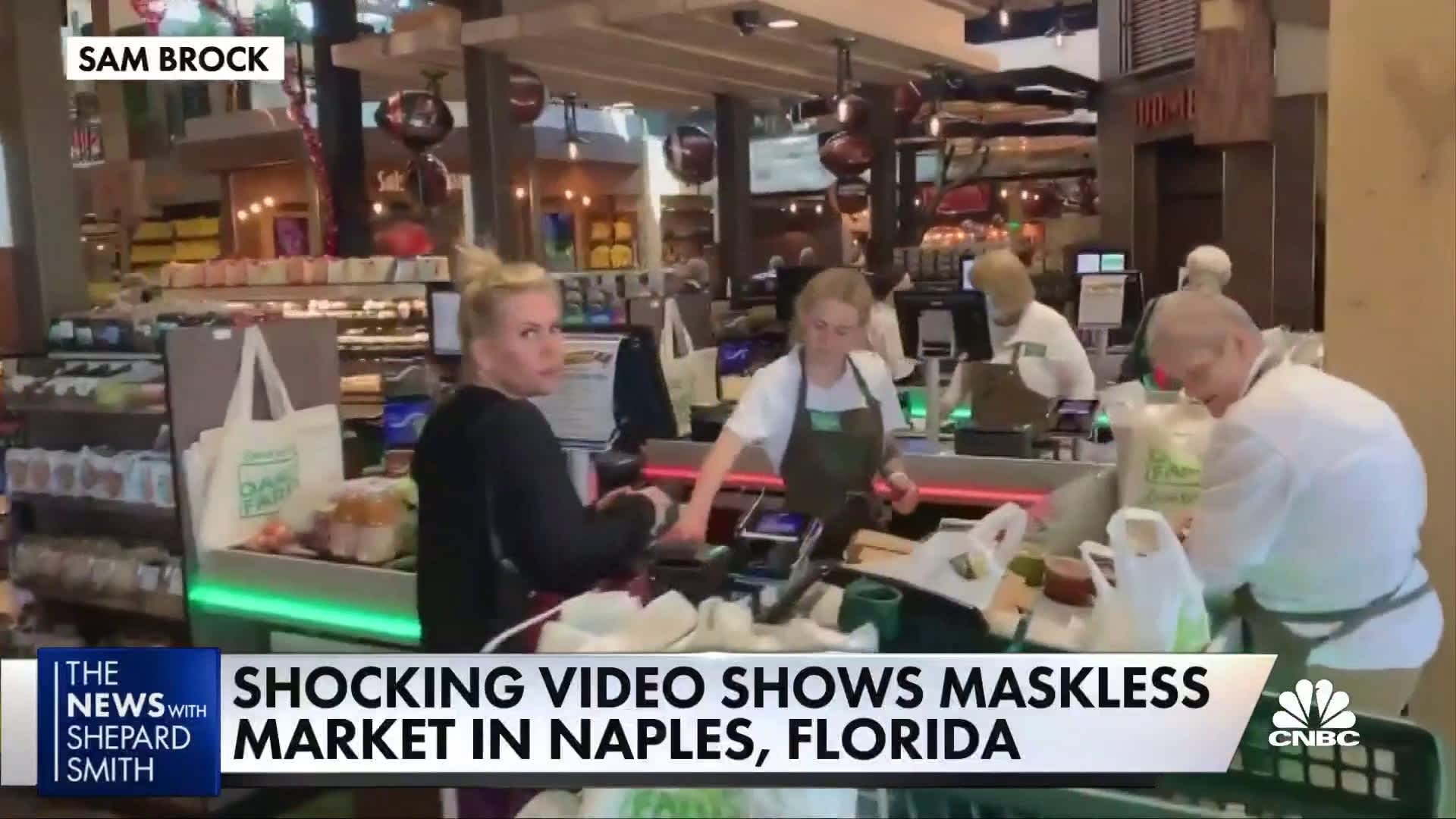 Shocking video shows maskless market in Naples, Florida